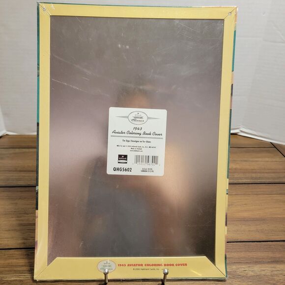 Kiddie Car Classics Tin Sign "1943 Aviator Coloring Book Cover" SEALED - Picture 2 of 5